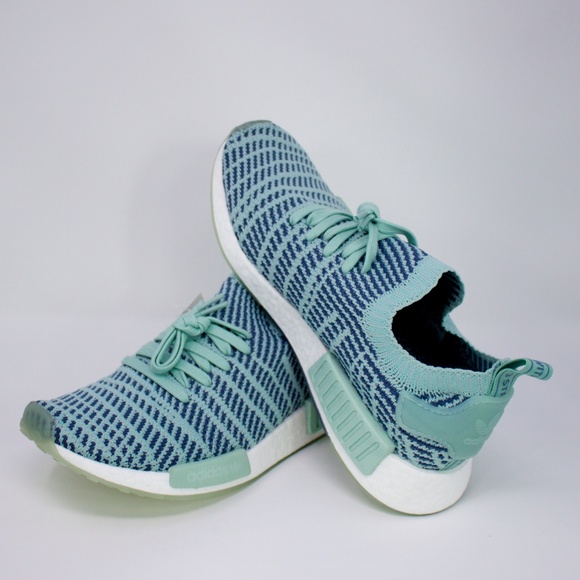 Women's Adidas NMD_R1 STLT  PrimeKnit Ash Green - Picture 7 of 8